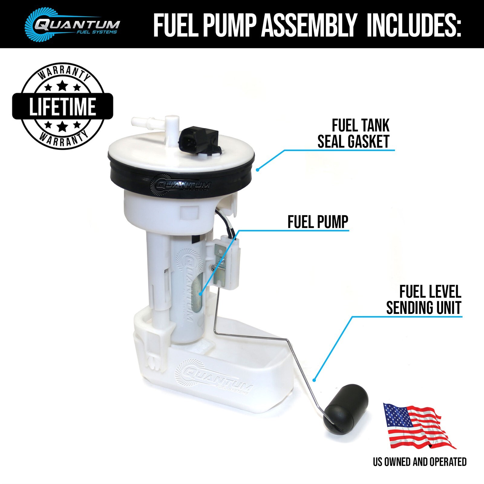 QFS In-Tank EFI Fuel Pump Module Assembly 05-07 Suzuki King Quad 700 15100-31G00