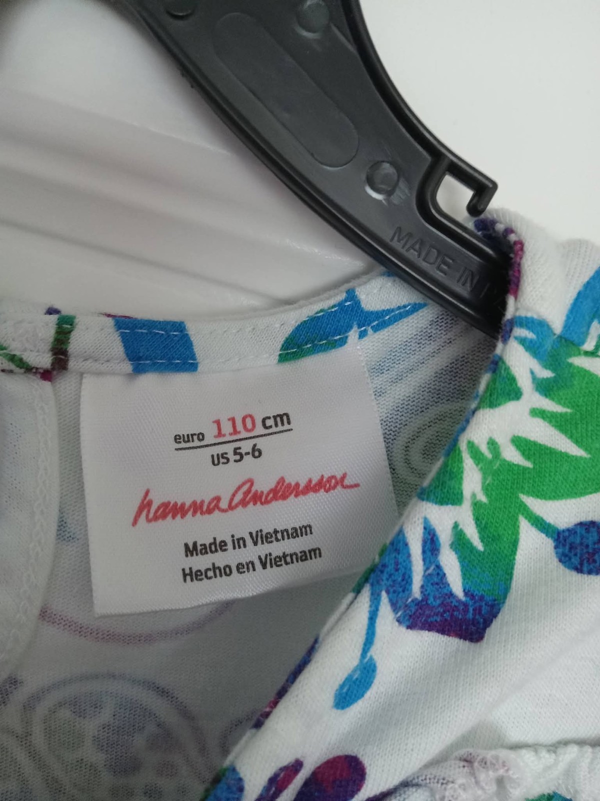 Hanna Andersson Dress Girls Butterly Floral 100% Cotton Size 5/6 110