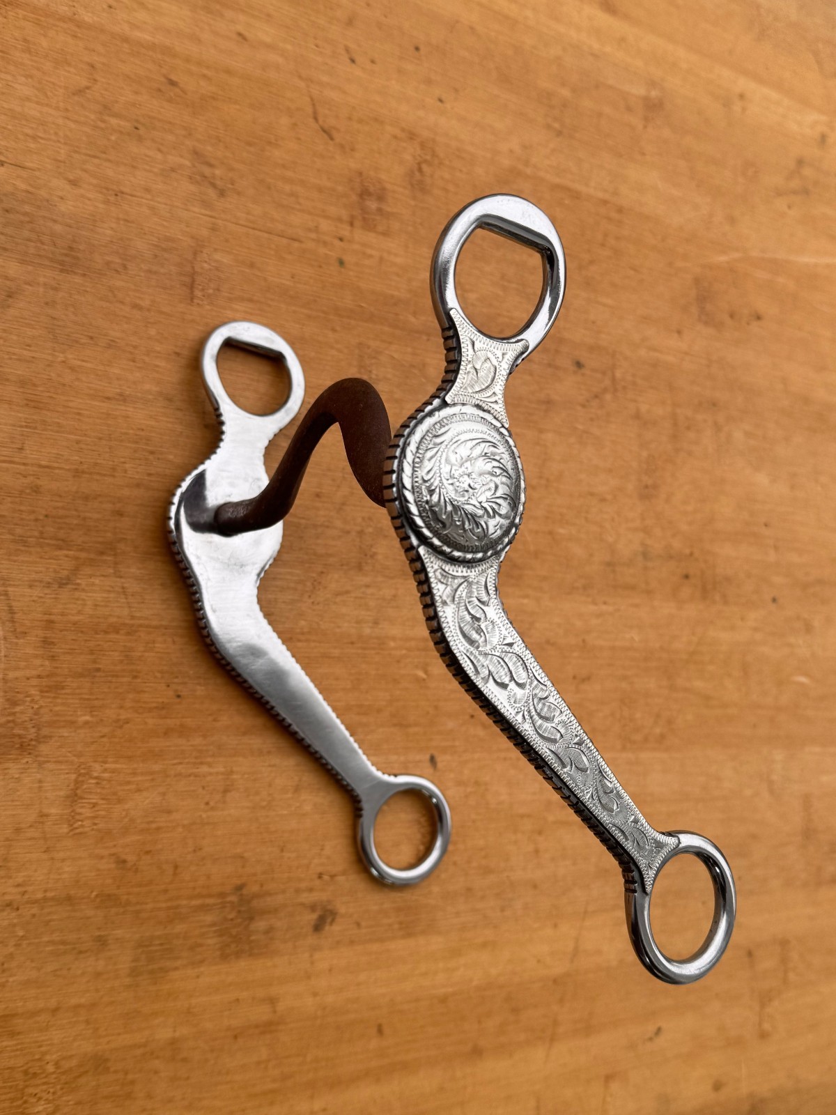 Vintage Silver Mounted Medium Port  HEAVY Western Grazing SHOW Horse Bit ~ 5"