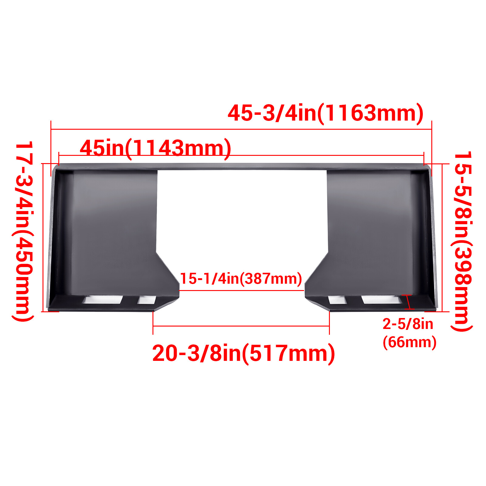 1/2" HD Skid Steer Quick Tach Attachment Mount Plate & Conversion Adapter Latch