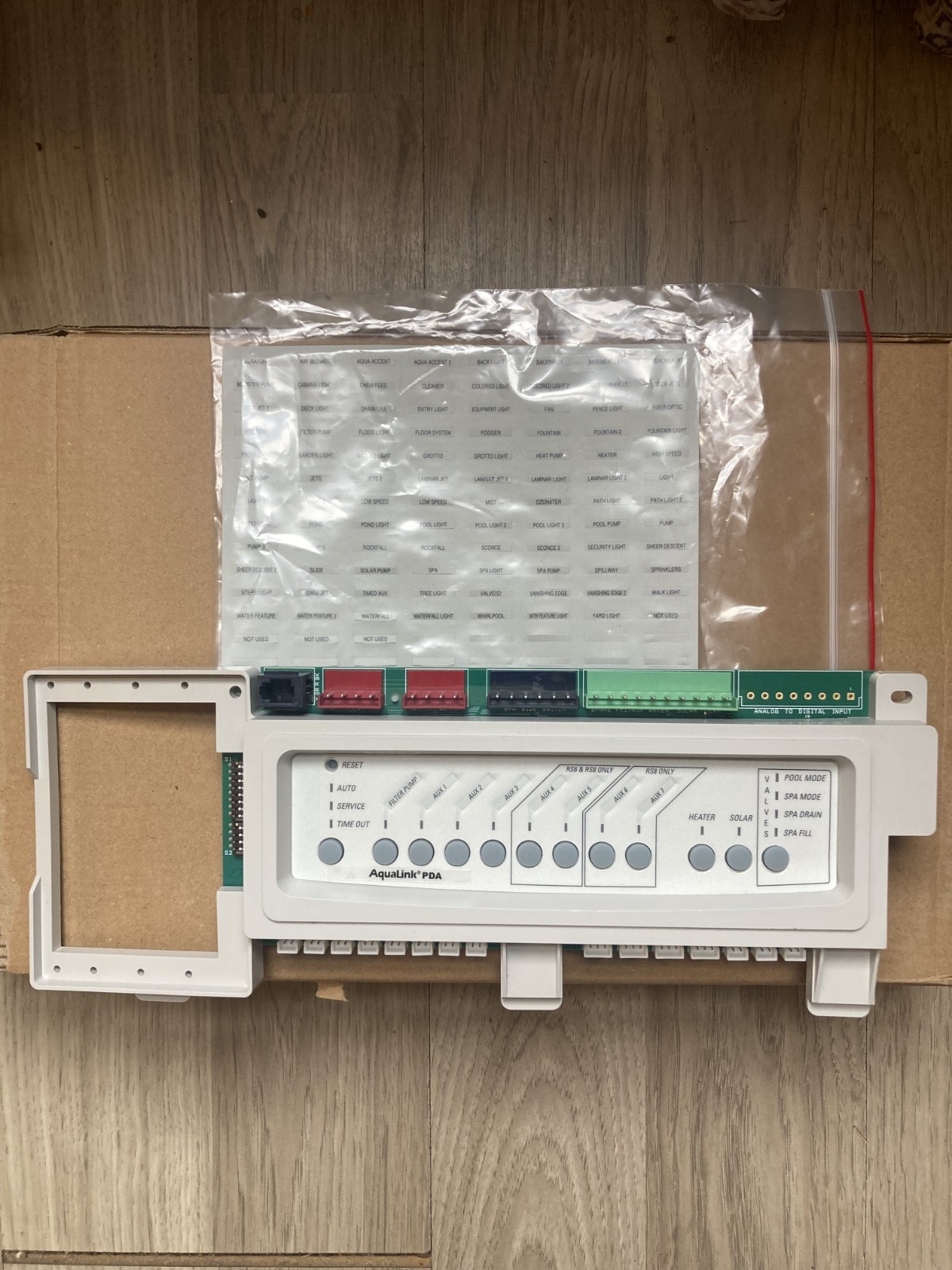 Jandy Aqualink RS Main Control Replacement Board w/Bezel Only. New open box.