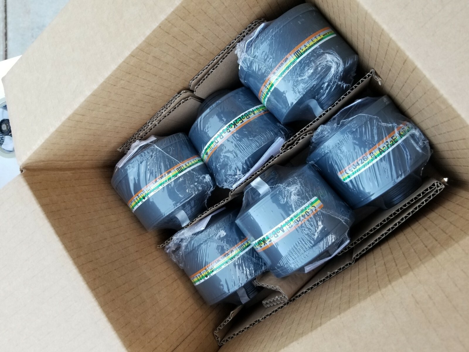 Premium NBC / CBRN 40mm Gas Mask Filters 6-Pak Military-Grade Made in 05/2025