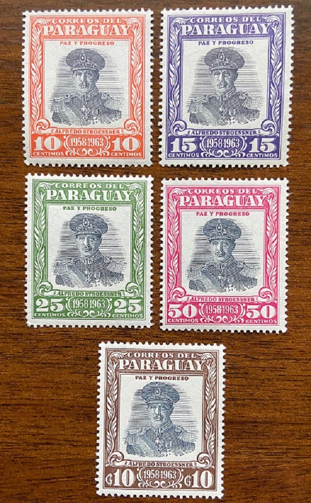Paraguay Stamps Scott Catalogue #537-539, 541, 544 MNH!  Low Shipping!
