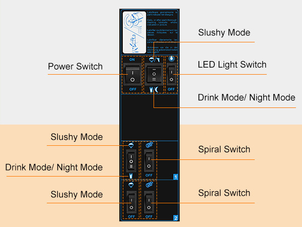 Ginkman Commercial 2 Tanks 24L Frozen Drink Slushy Making Machine Smoothie Maker