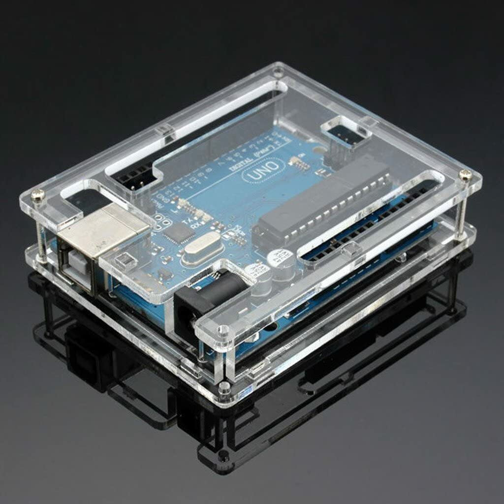 3 PACK Transparent Acrylic Case Cover Shell Enclosure Boxes for Arduino UNO R3