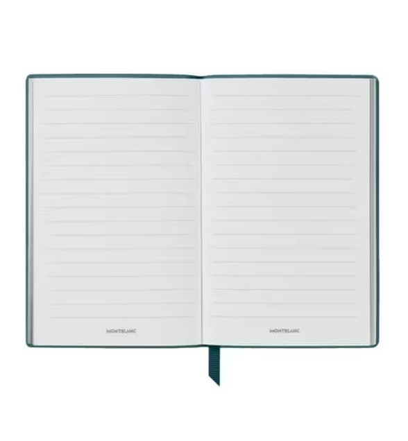 Montblanc Sartorial #148 Cyprus Blue Lined Silver Cut Pocket Notebook MB134084