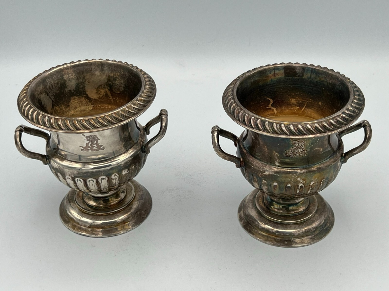 Pair of Antique Maritime Related Loving Cups