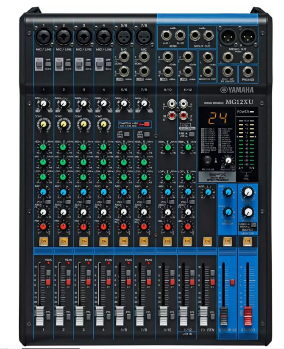 USA Yamaha MG12XU 12 Channel Mixer With USB And Effects