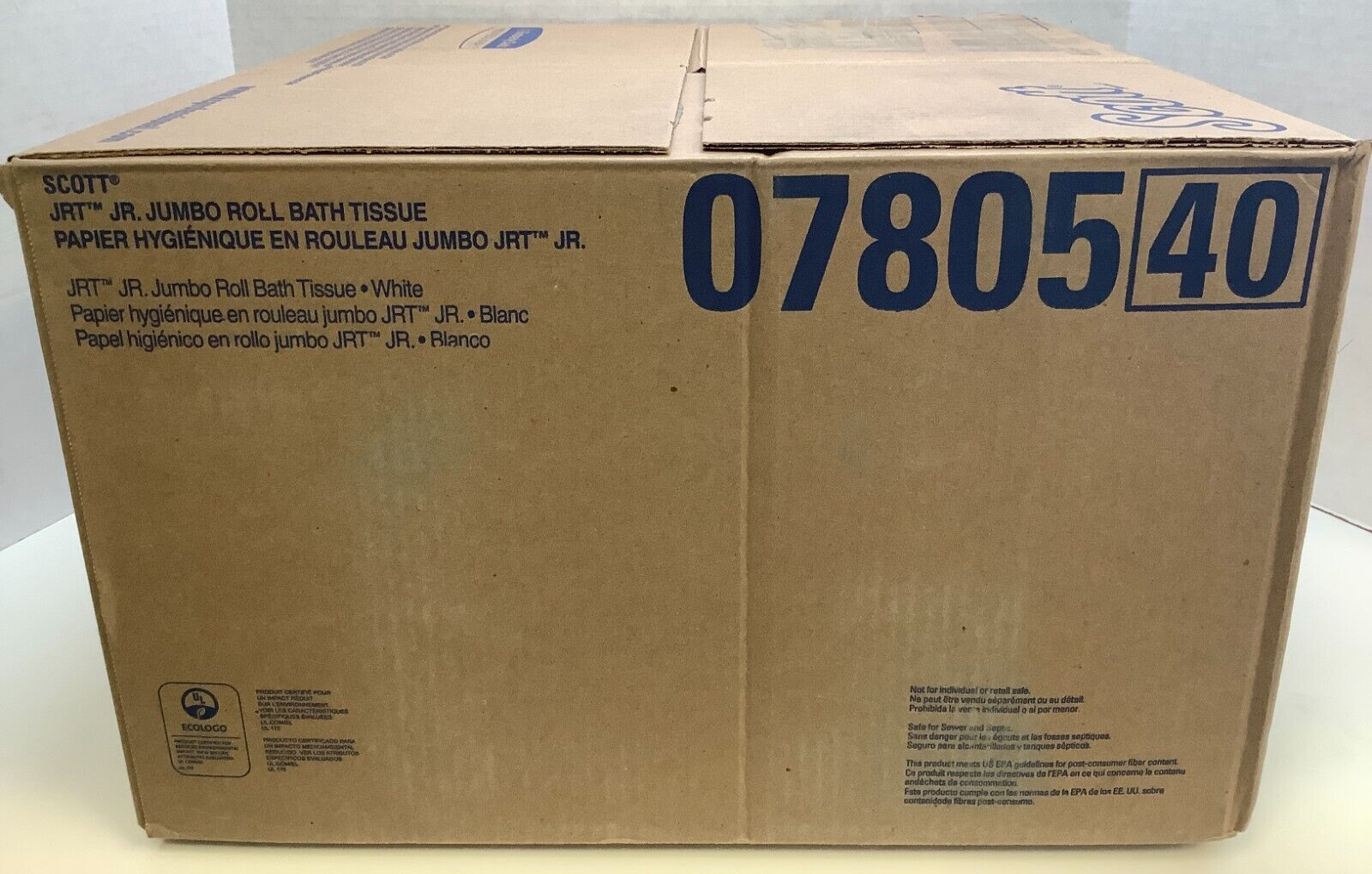 Scott 07805 Bathroom Tissue, 2-Ply, White, 1000 Ft. Roll, 12Pk, Disheveled