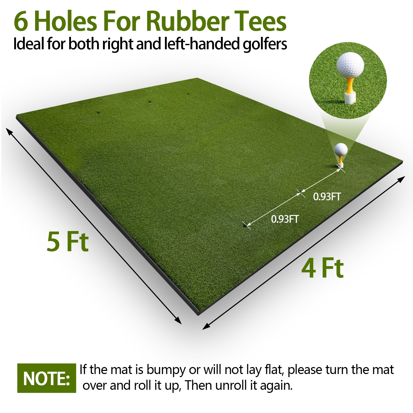 High Quality Durable Non Slip Golf Hitting Mat Indoor Outdoor Golf Practice