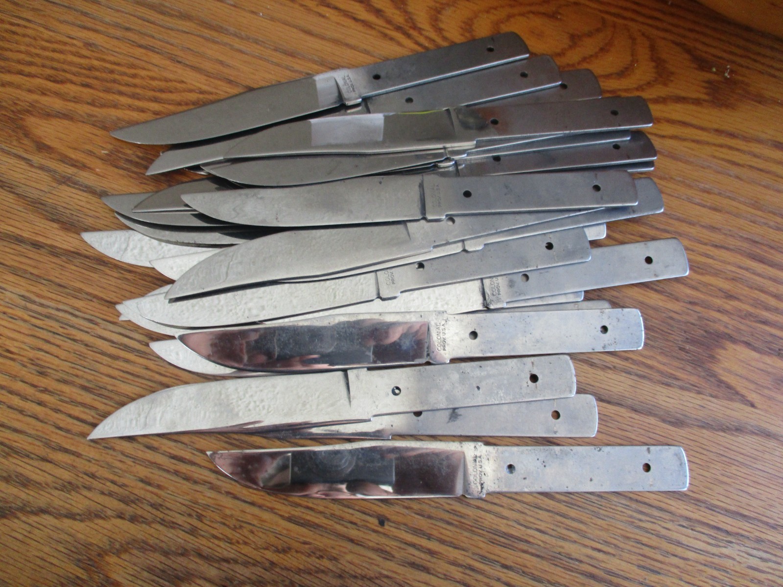 25 Carbon Steel Knife Blade Blank Blank's NOS Colonial Knife USA