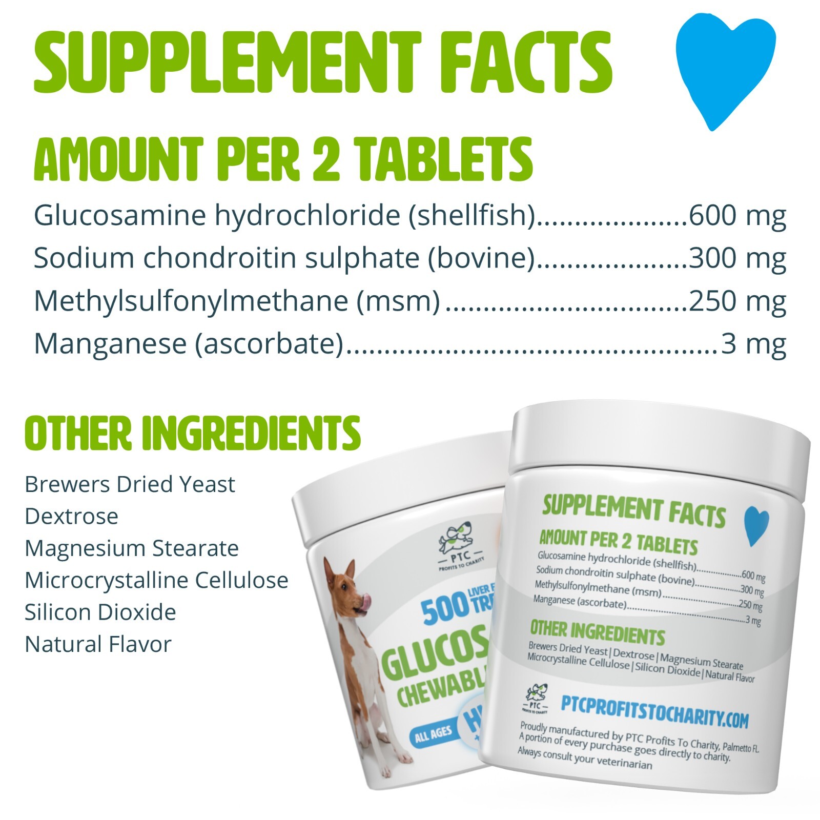 Glucosamine Chondroitin with MSM for Dogs , Hip and Joint Support