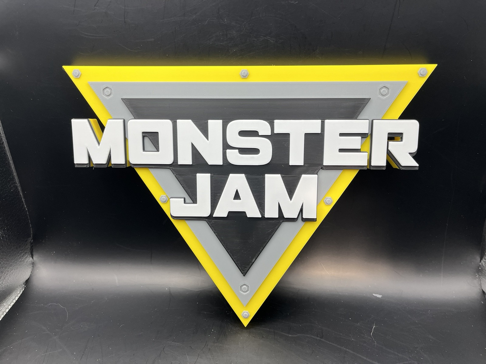 Monster Jam Logo Sign Display | 3D Wall Desk Shelf Art