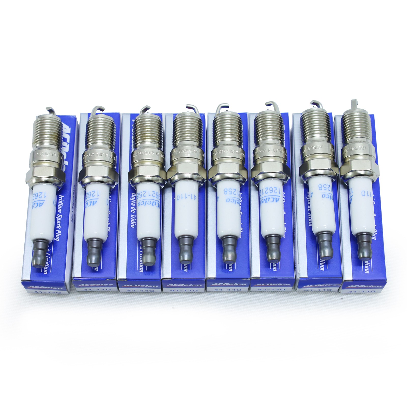 8PCS Genuine 41-110 Iridium Spark Plugs 12621258 For Chevy GMC 4.8L 5.3L 6.0 ne.