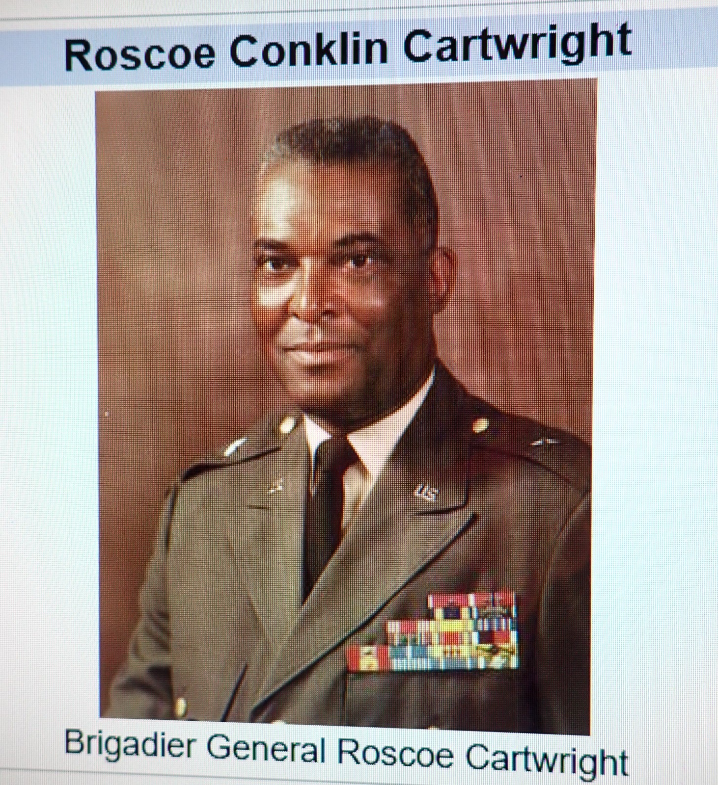1971 Roscoe Cartwright African American U.S Army Brigadier General SIGNED LETTER