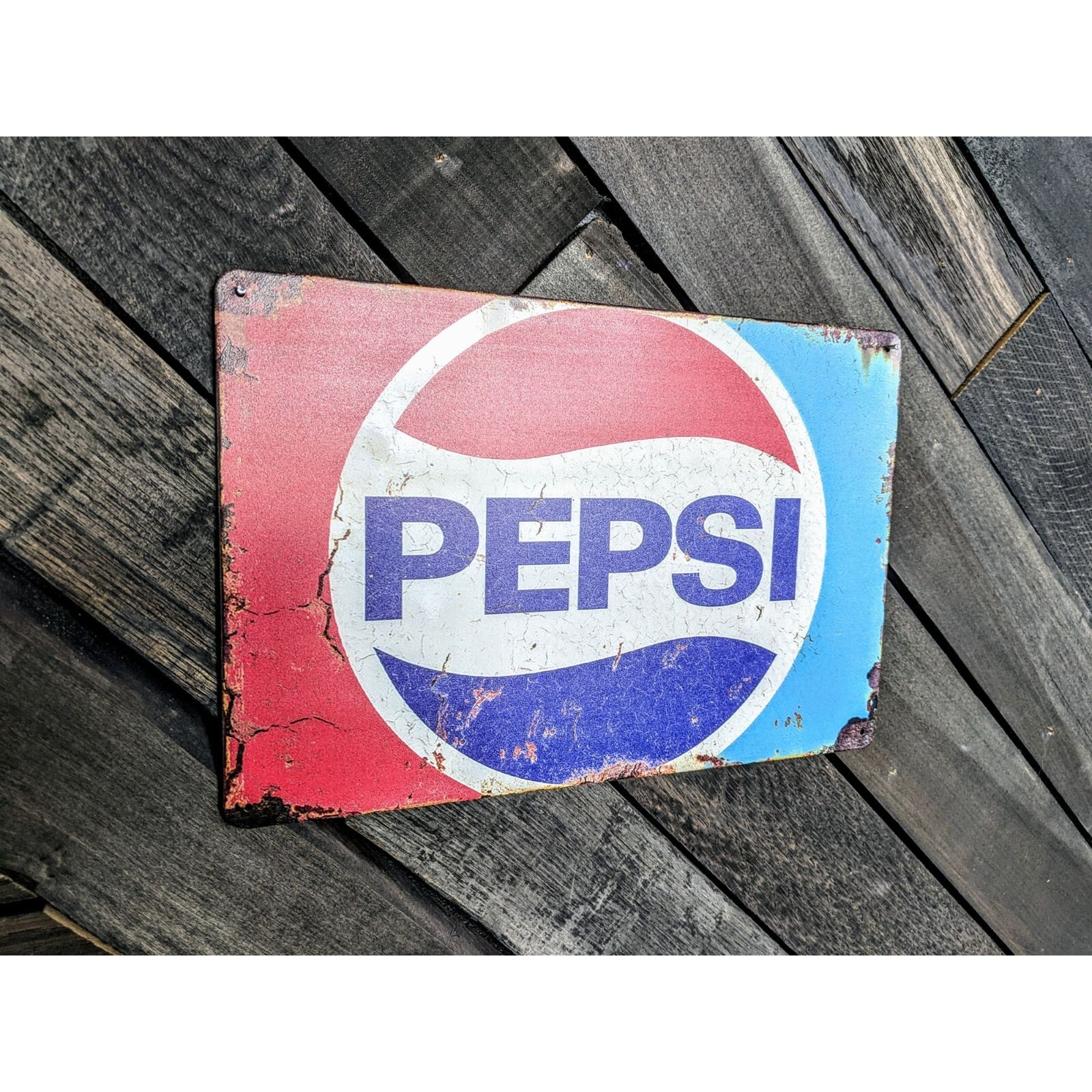 Retro Pepsi Signs - Antique Style Pepsi Sign - 12in x 8in