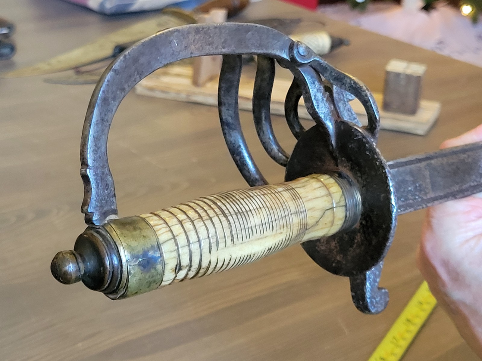 Mexican-Civil War Era Bone Handle Officer's Sword Antique Used