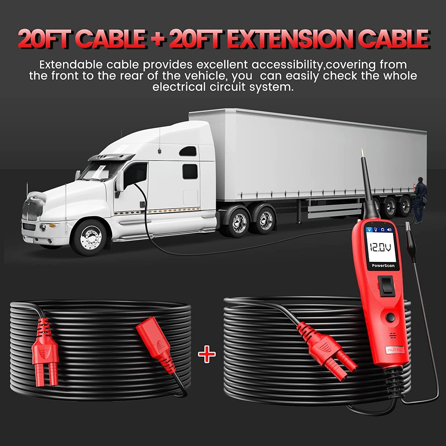 Autel PowerScan PS100 Automotive Circuit Tester Probe Electrical Diagnostic Tool