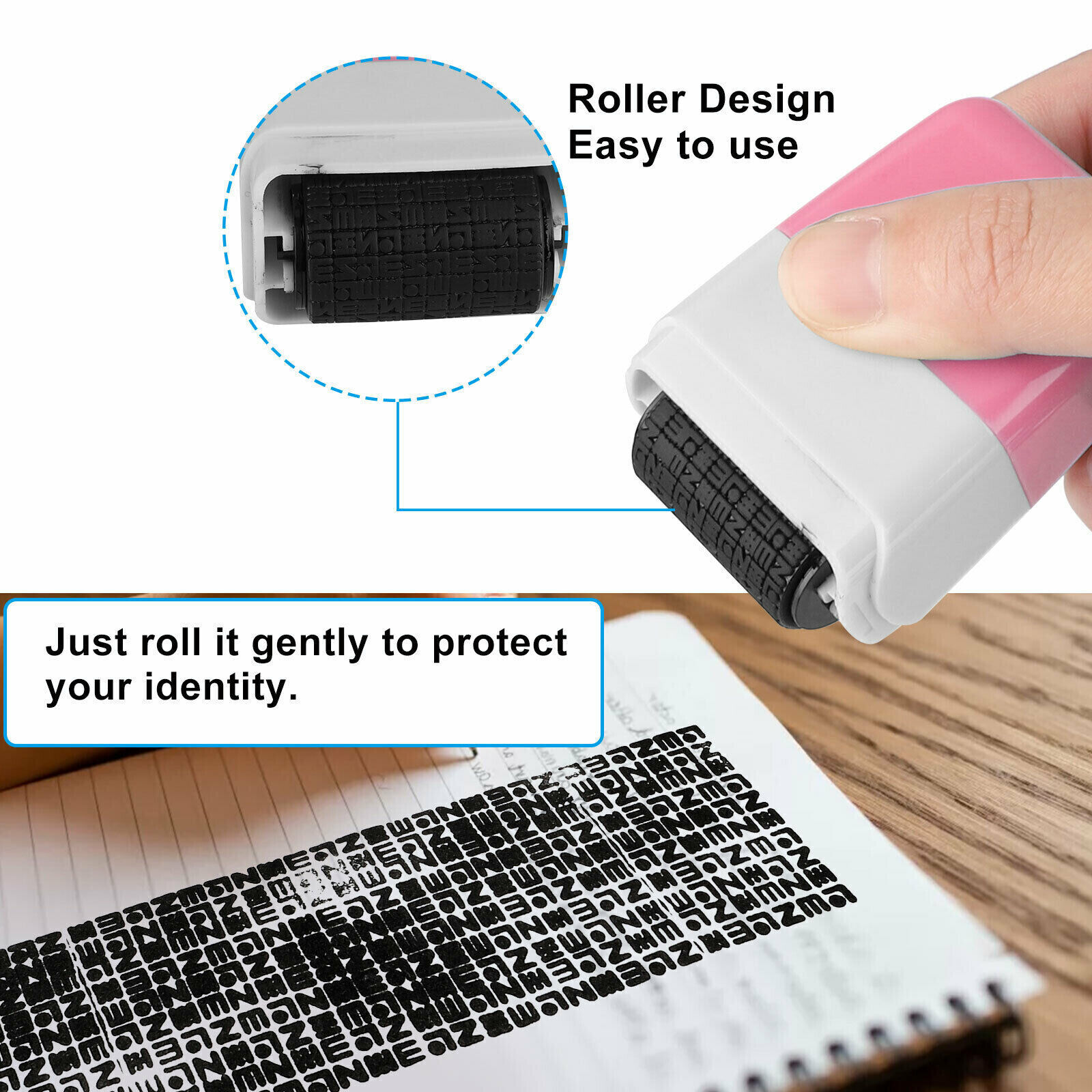2PCS Identity Theft Protection Roller Stamp Guard ID Privacy Confidential Data
