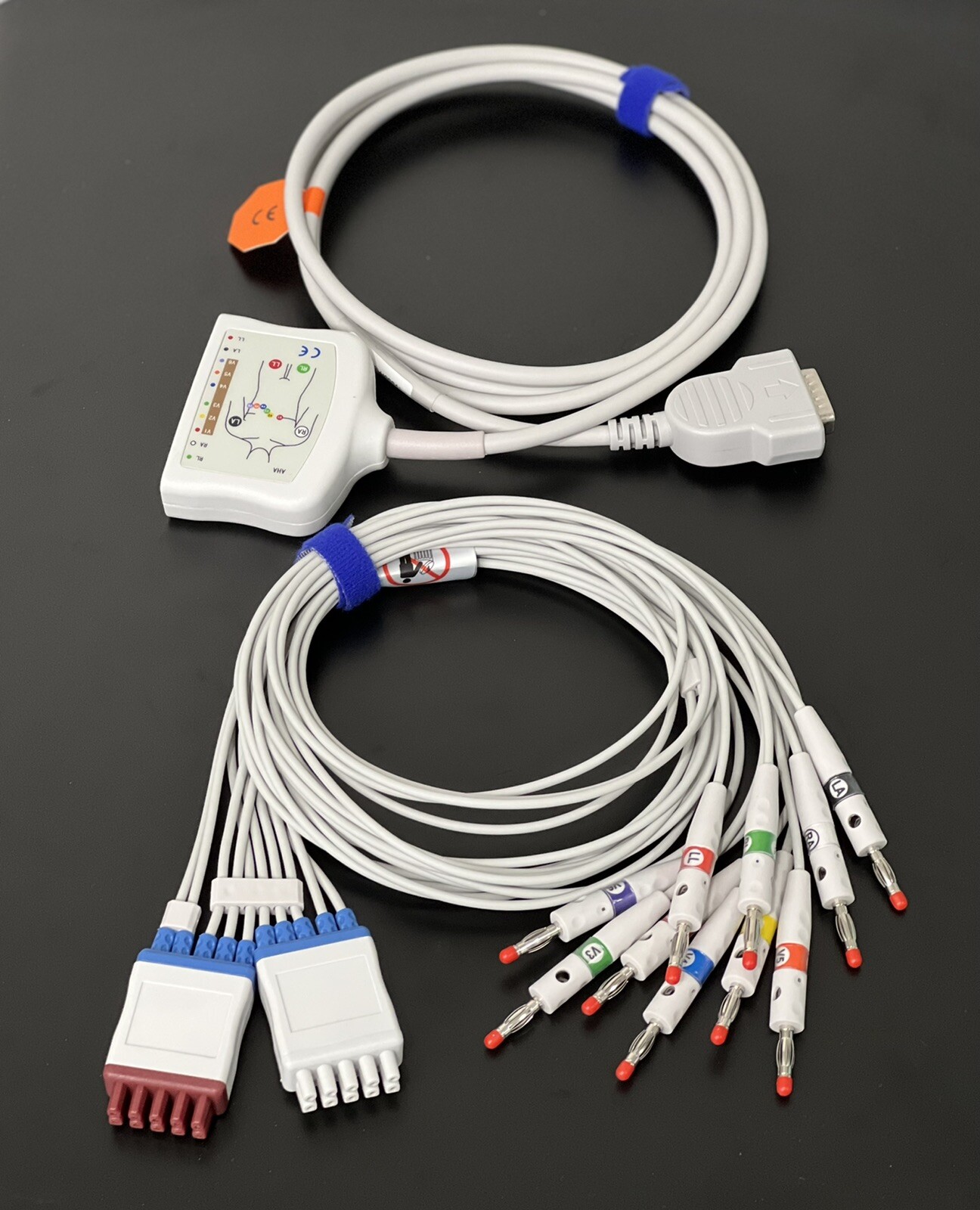 GE MAC 2000 EKG/ECG Bundle - Trunk Cable & ECG Leads - Same Day Shipping