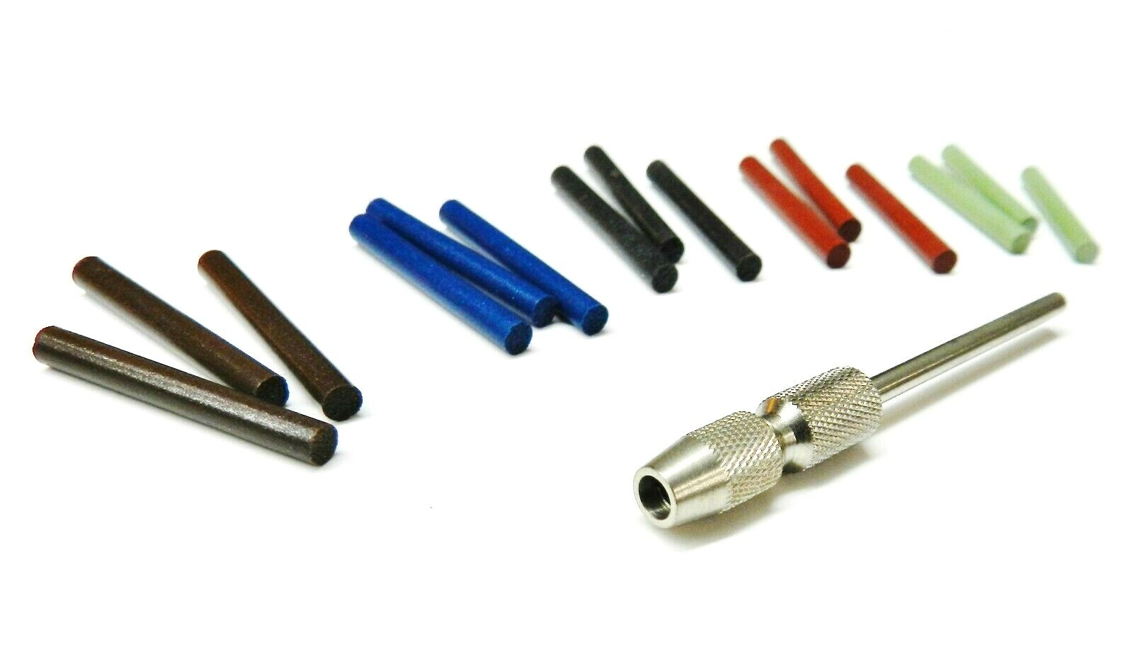 3mm Silicone Pin Polishing Points 15Pc Assortment of 5 Grades & Chuck Mandrel