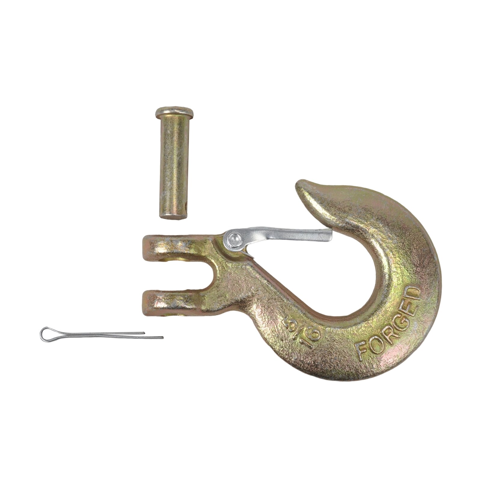 (2) 5/16" Grade 70 Steel Heavy Duty Forged Clevis Slip Hook With Safety Latch