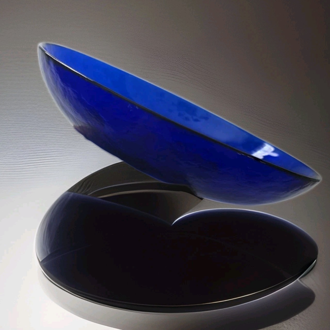 Cobalt Blue ,Pottery Barn 8.5" Glass Coupe Pasta Bowl - Pebbled Textured