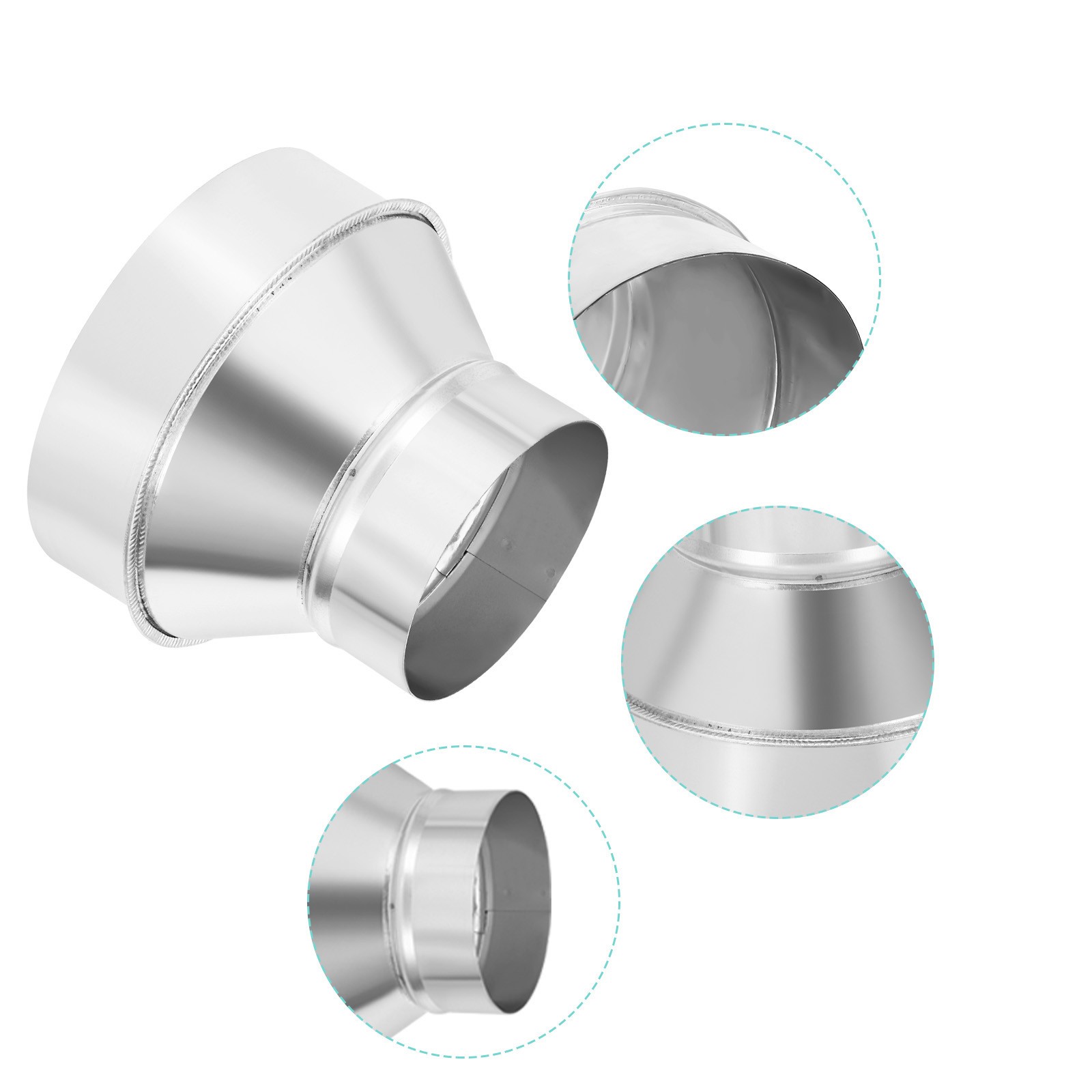 Duct Reducer Connector Adapter Air Ducting Pipe Vent Hose 6 Inch to 4 Inch