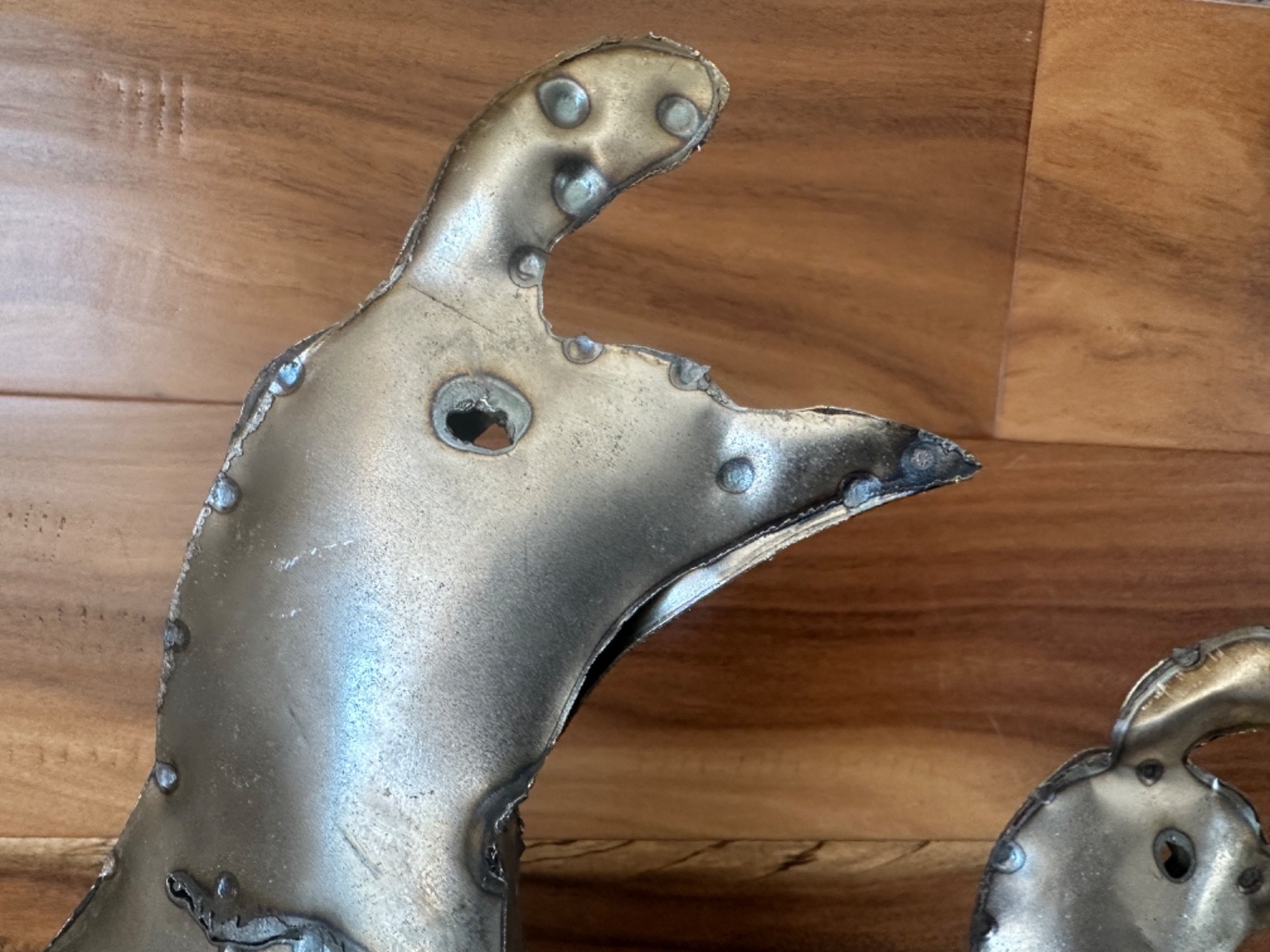 Handcrafted Rustic Metal Quail Yard Art