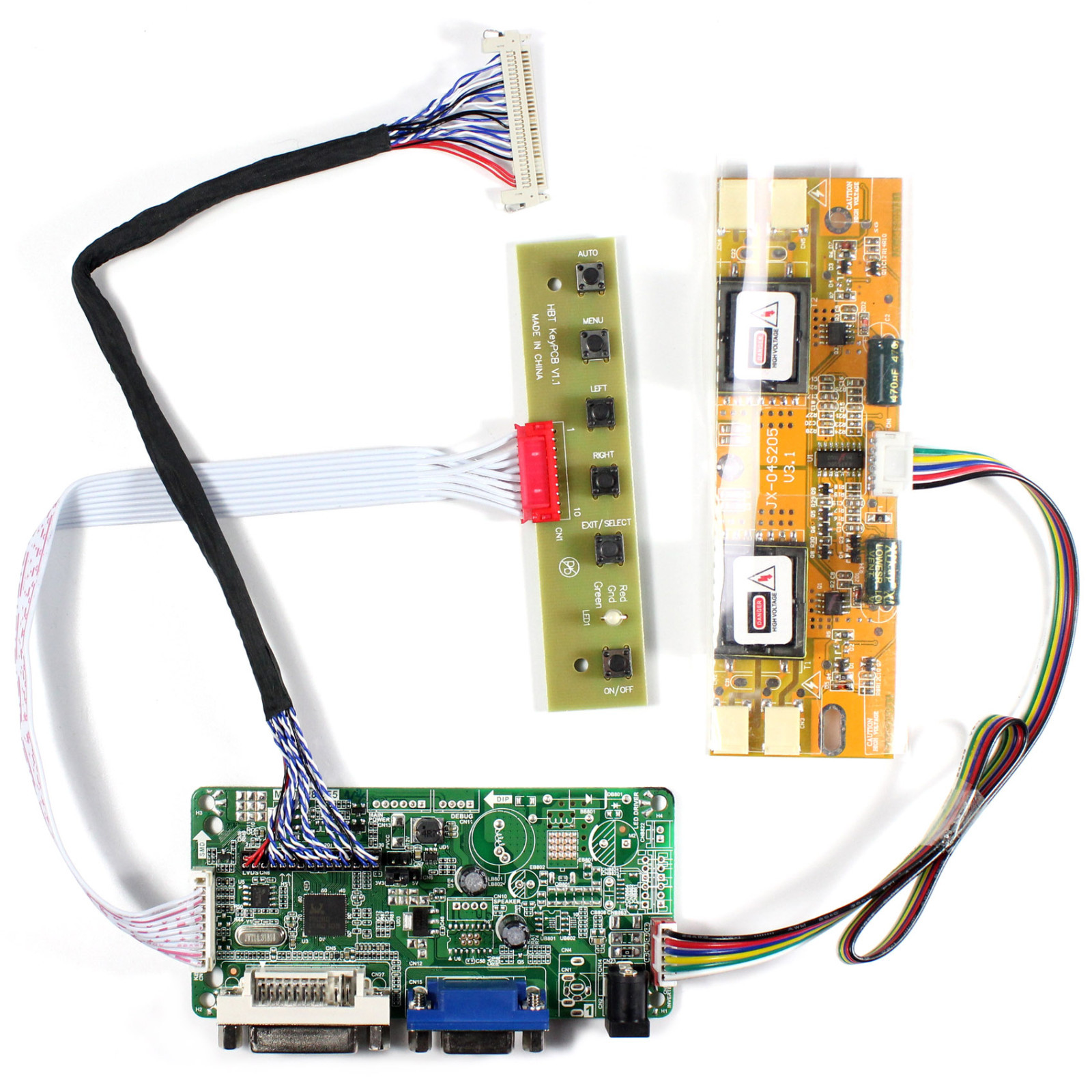DVI VGA LCD LCD Controller Board Work For LVDS interface LCD Screen