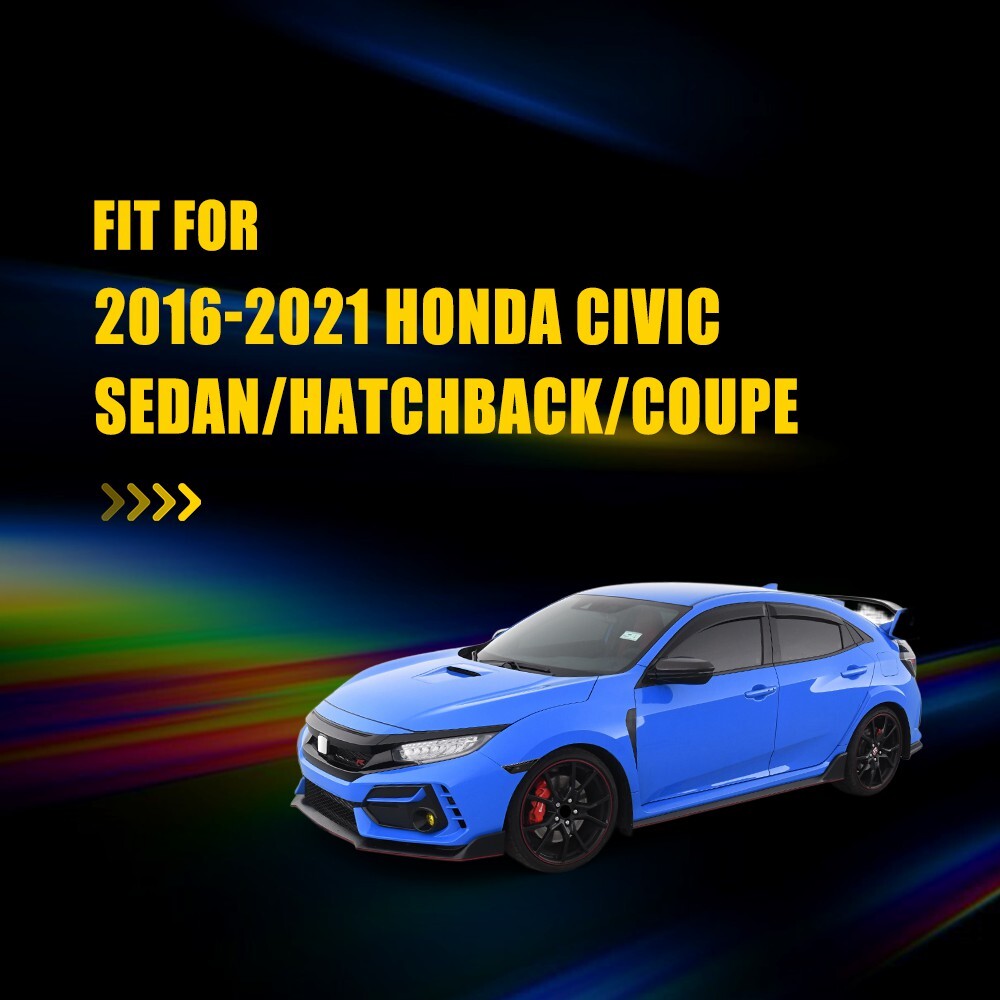 2PC For 2016-2021 Honda Civic Front LED Side Bumper Marker Smoked White LED EOA