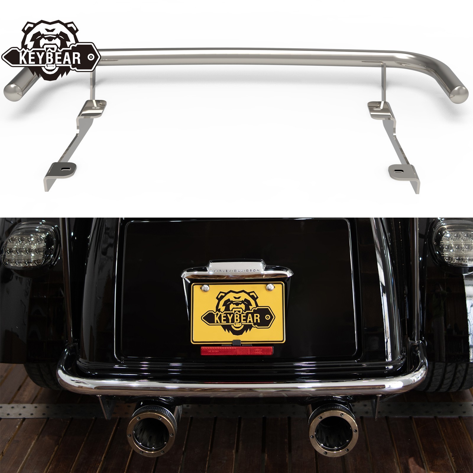 Harley Davidson Rear Crash Bar fit for 2009-2024 Triglide/20-22 CVO Tri Glide Gu