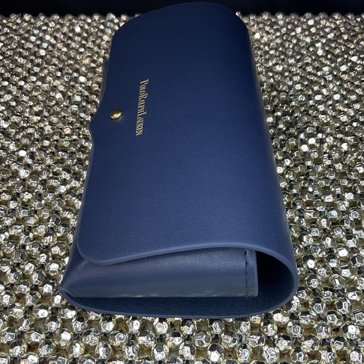 Ralph Lauren Semi-Hard Shell Eye-Sunglasses Case w/Cleaning Cloth/Navy Blue