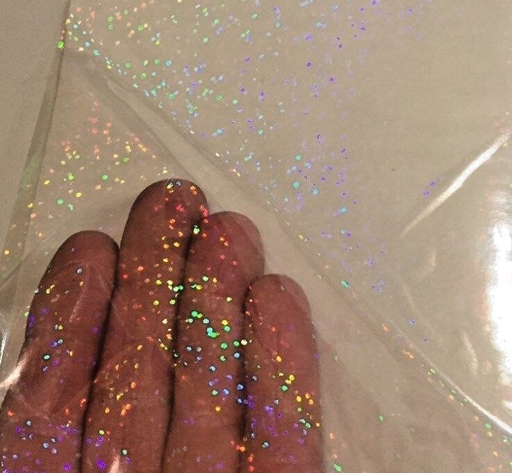 Holographic Overlay, Choose Pattern and Size, Sticky Adhesive, Novelty Grade