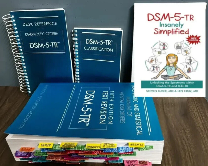 DSM 5 TR + Index tab, Desk Reference Spiral, Classification & DSM SIMPLIFIED US