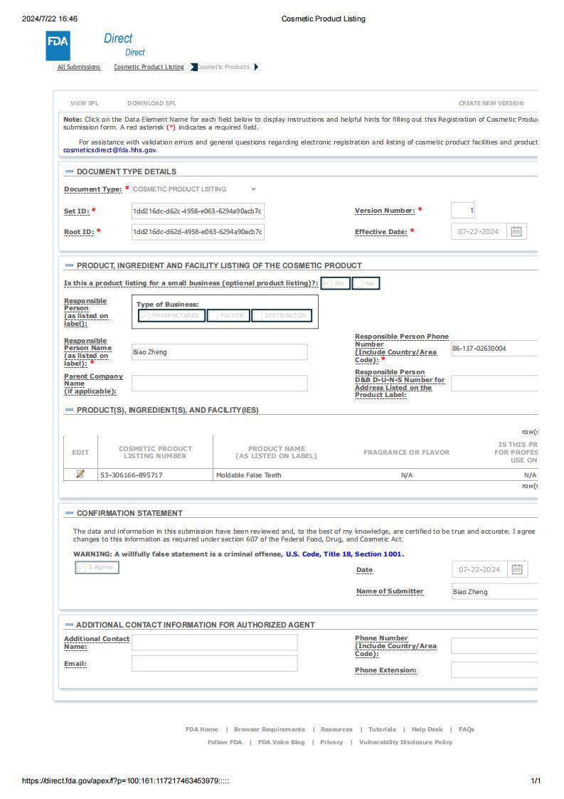 Dental Cement Strong Teeth / Tooth Repair Temporary Dental luting Cavity Filling