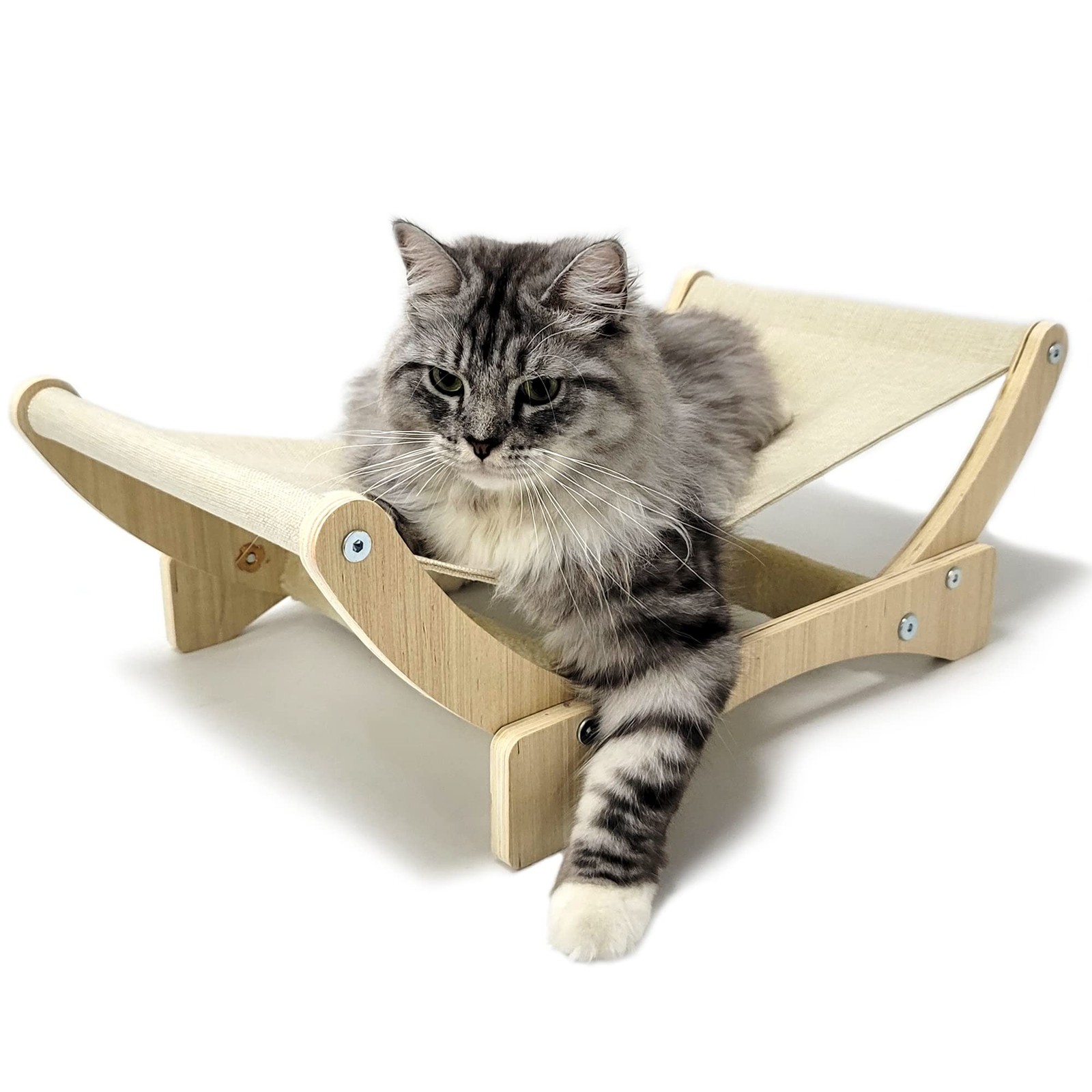 HeyKitten 24in Cat Hammock Elevated Couch Bed with Sturdy Stand Raised Loungi...