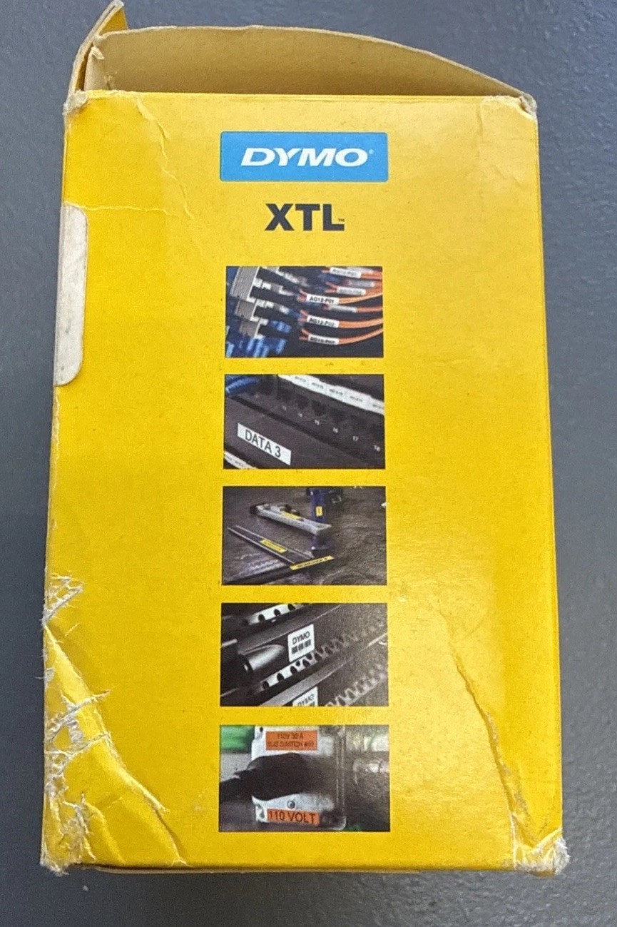 Dymo XTL 1868765 Labeling Tape, All Purpose Vinyl, White On Red, 2 in x 23 ft