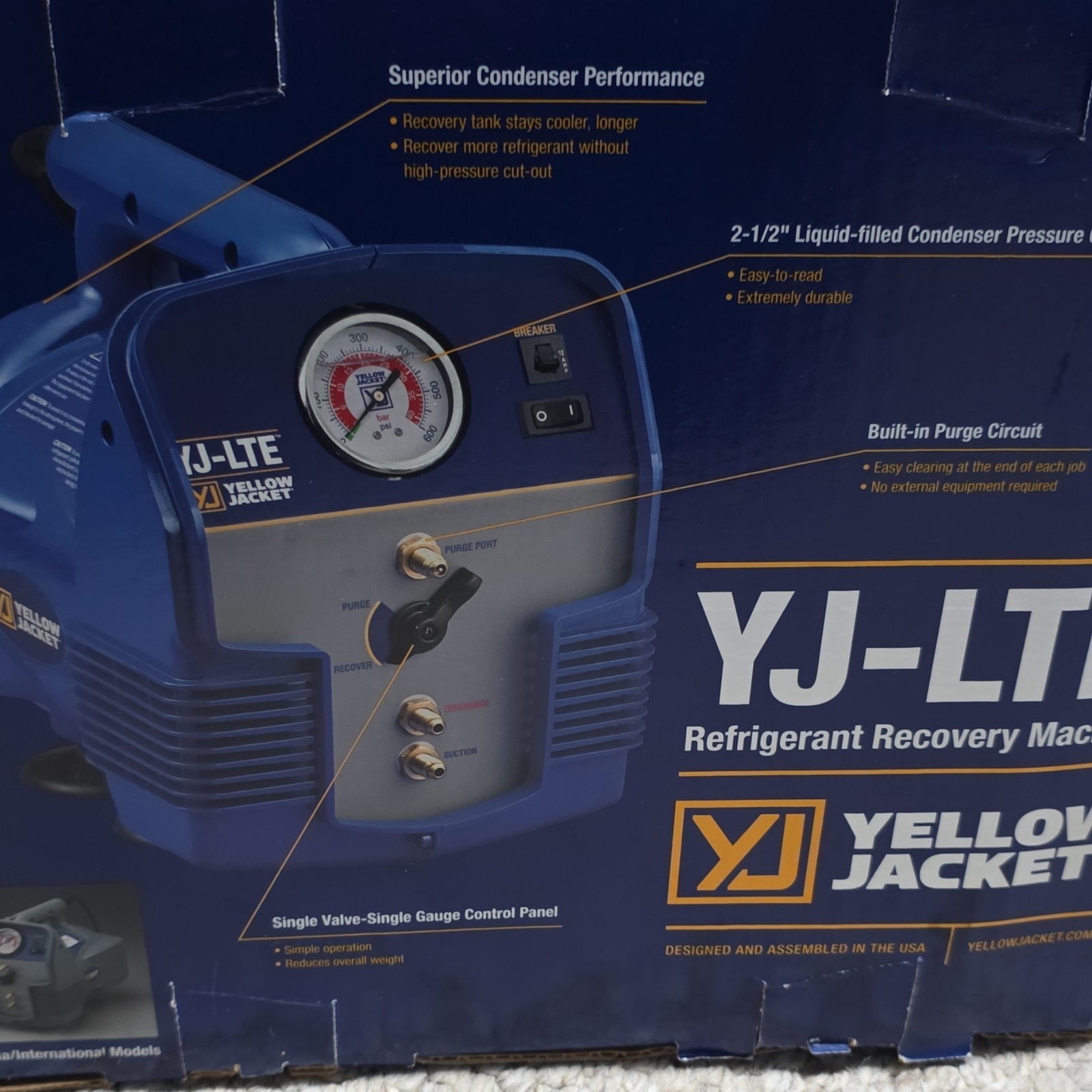 Yellow Jacket YJ-LTE Twin Refrigerant Recovery machine