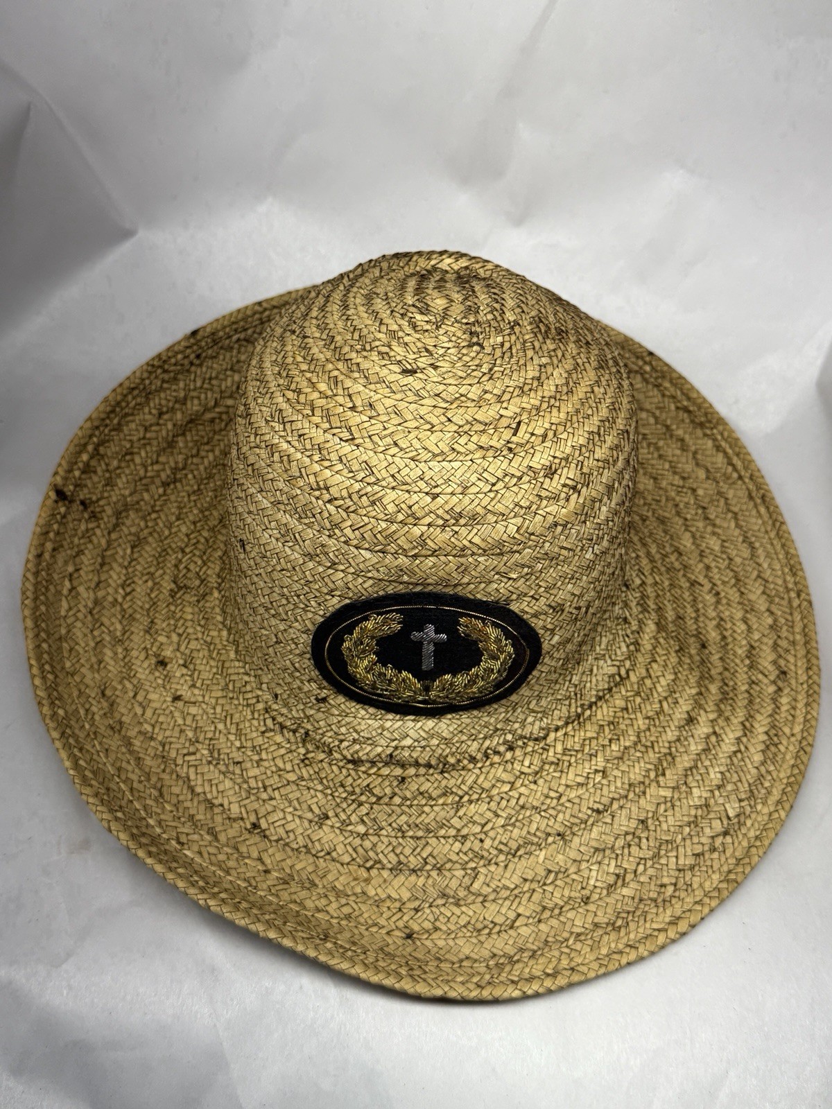 Civil War Church Chaplain Officer Straw Slouch Hat Cap Kepi 100% Authentic