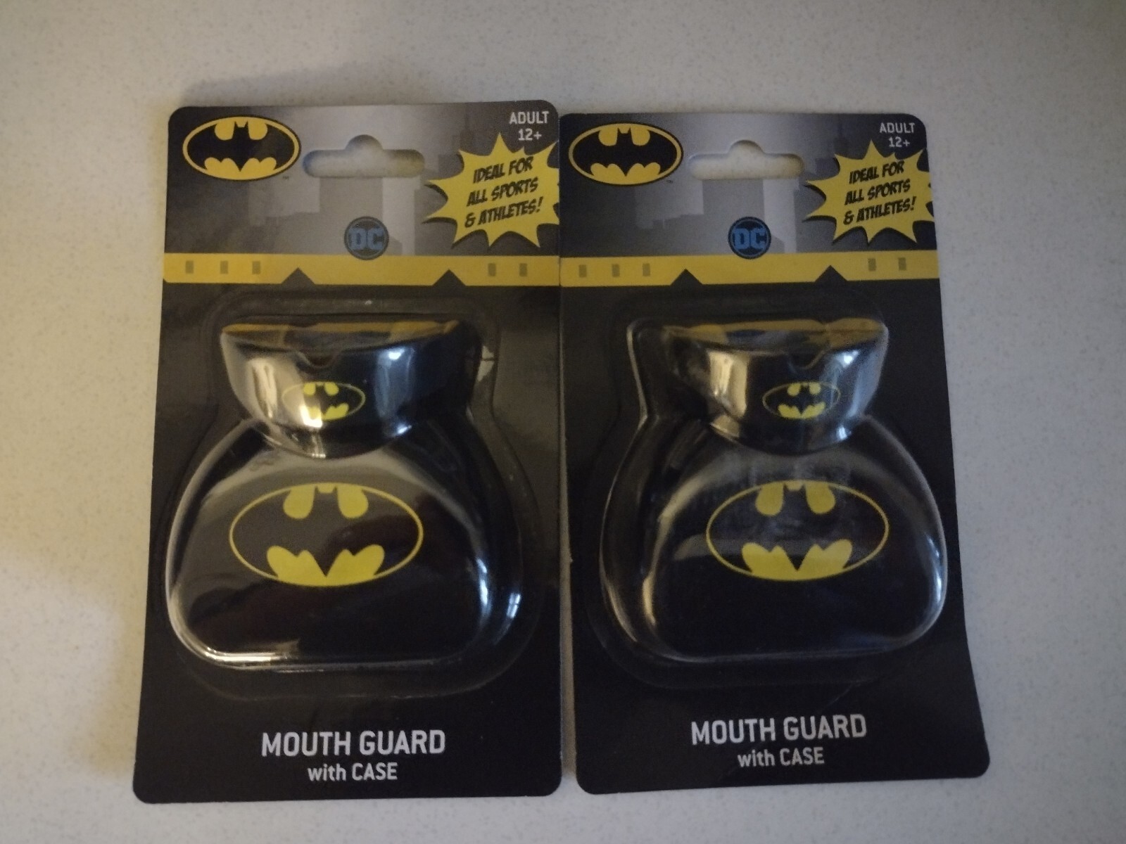 (2) DC Comics Licensed BatmanAthletic Sports Mouth Mouth Guard With Case