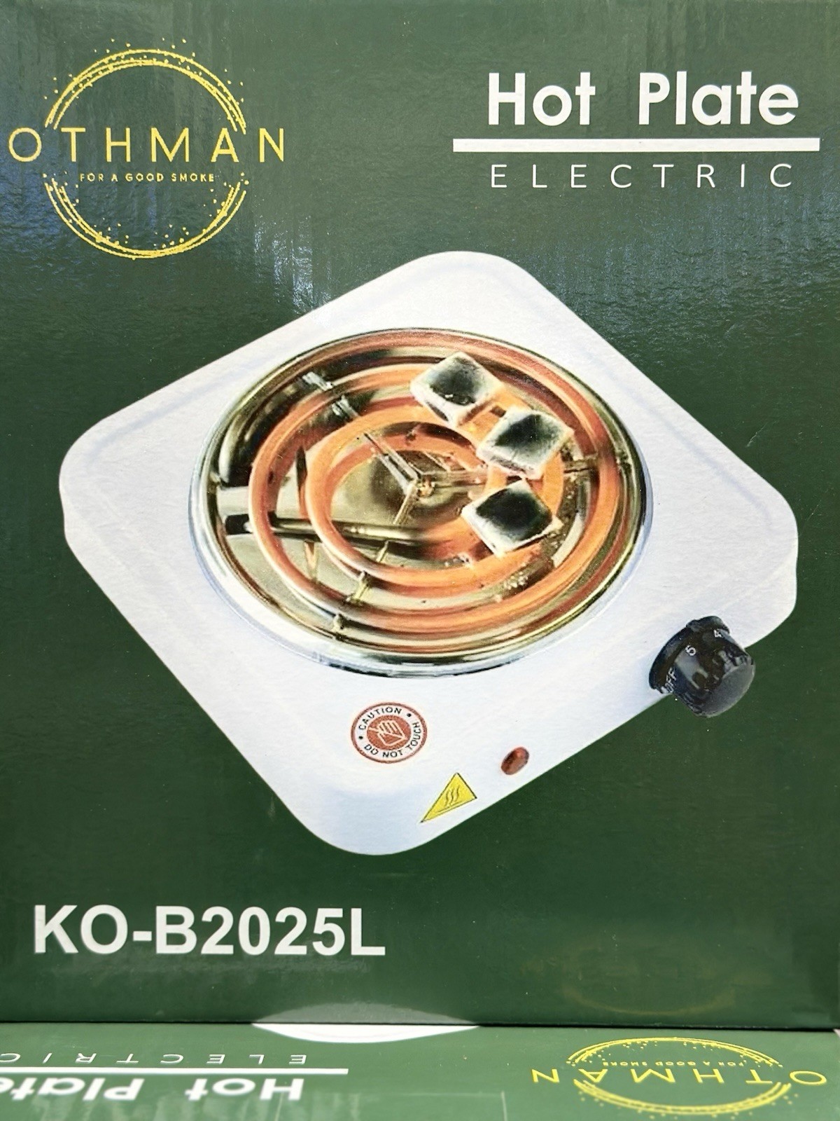 OTHAMN  Electric Single Burner Stove Hot Plate 1000W Cast Iron Countertop White