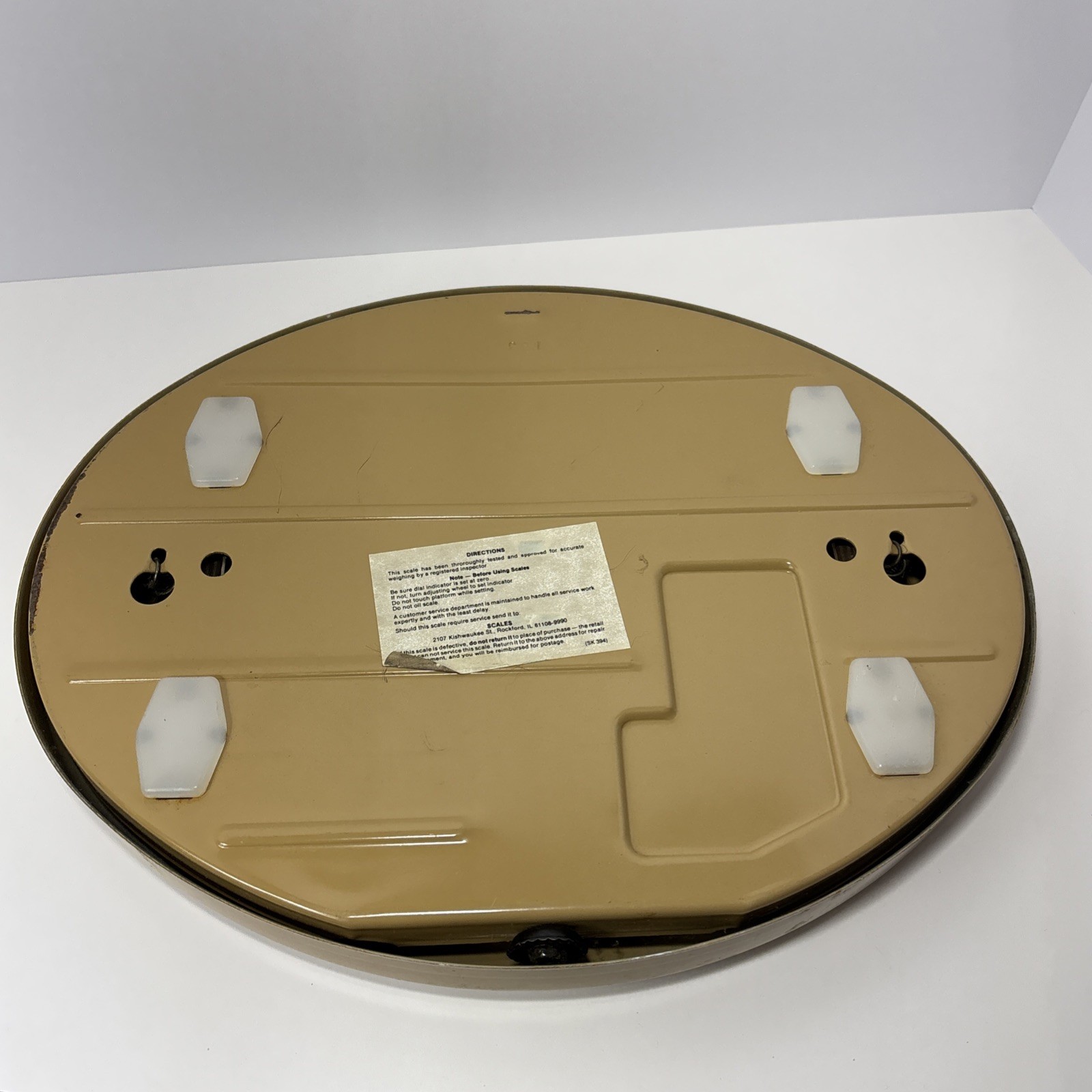 VTG Counselor Oval Bubble Viewer Bathroom Scale Mid Century Modern Rattan - USA