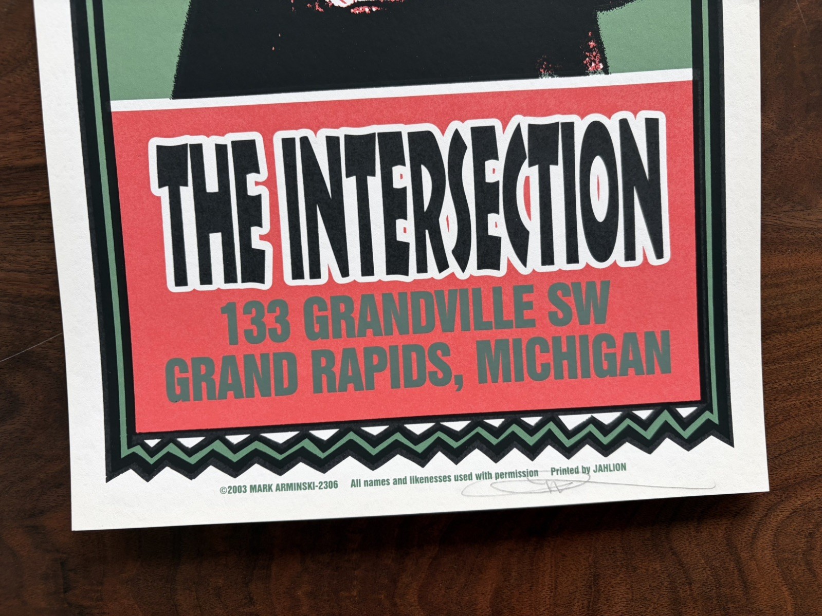 Guided By Voices Concert Poster - Grand Rapids, 2003. Signed by Mark Arminski