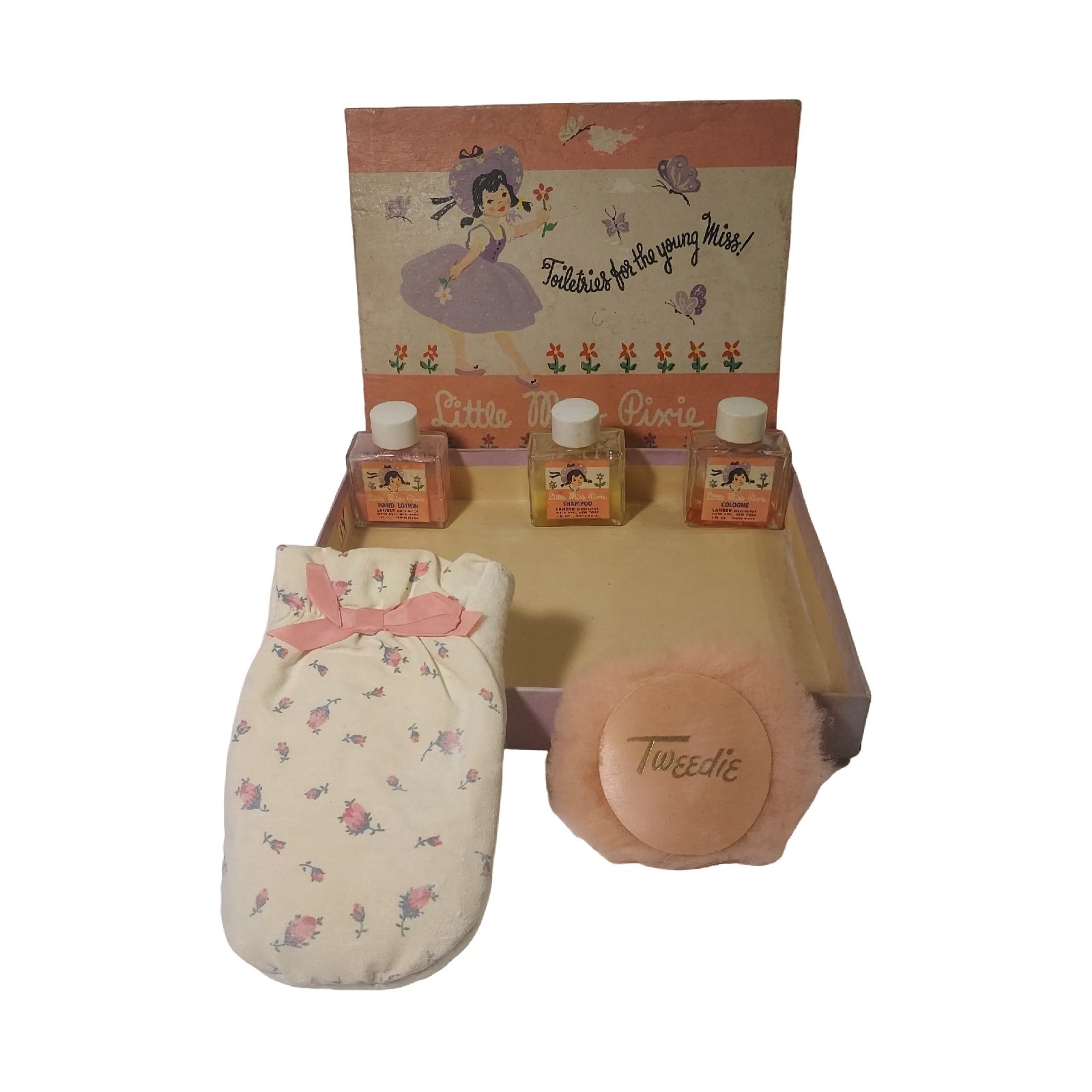 Little Miss Pixie 1960s Childs Beauty Set - Lander Distributor - SEE DESC & PICS
