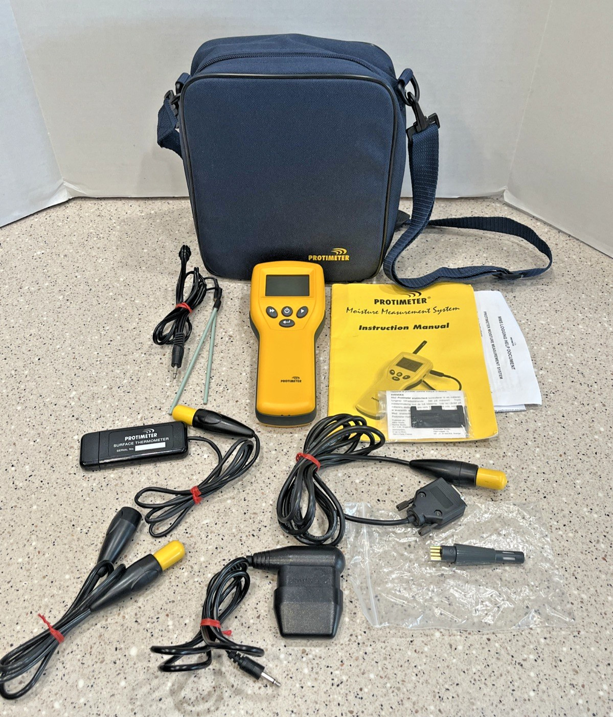 GE Protimeter MMS Moisture Measurement System W/ Accessories Excellent Condition