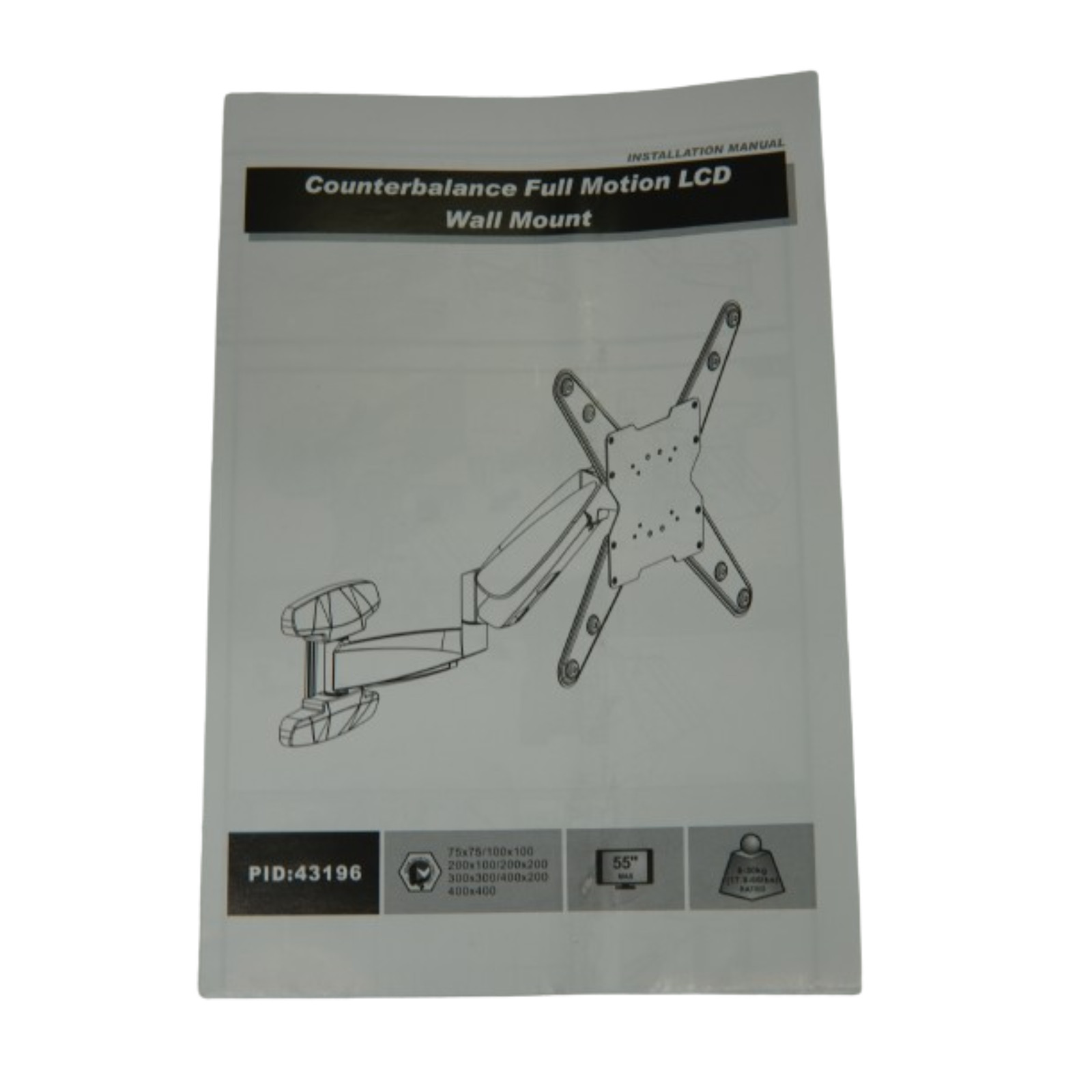 TV Wall Mount Full Motion Swivel Articulating Gas Spring-Heavy duty Up To 66Lbs.