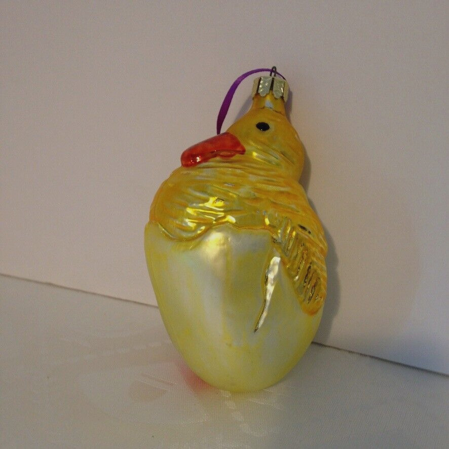Christopher Radko Easter/Spring Hanging Tree Ornament Hatching Duck Glass 1996
