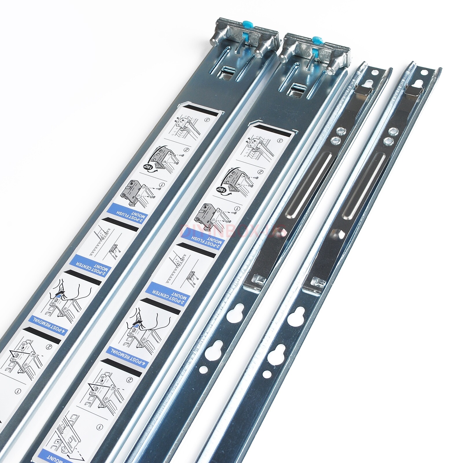 Dell PowerEdge R320 R420 R620 R630 R640 1U Static Ready Rail Rails Kit 053D7M