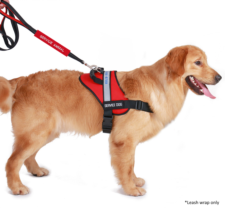 Service Animal Leash Sleeve Wrap Embroidered Cuff Service Dog ALL ACCESS CANINE